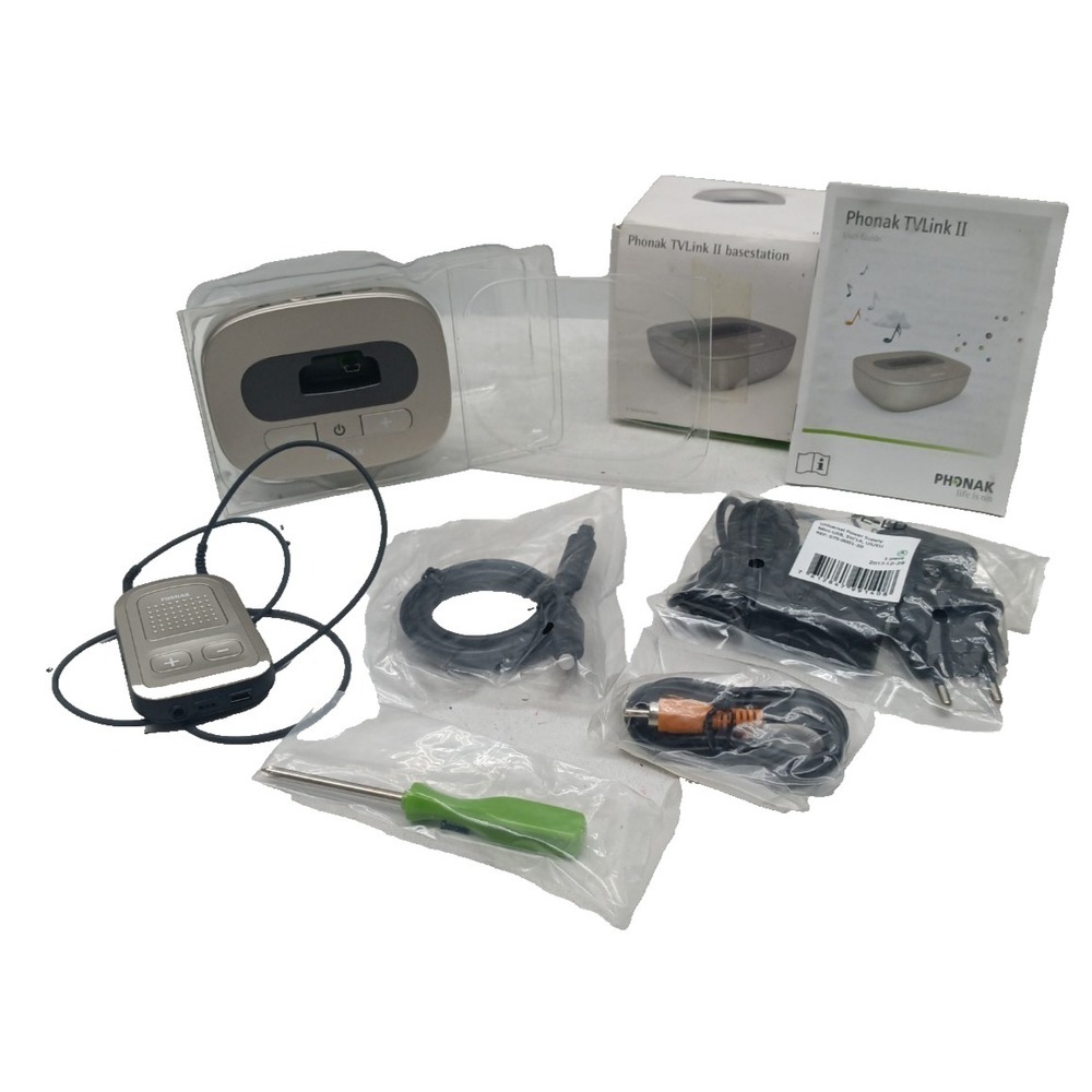 Phonak TVLink 2 Base Station TV Link II TV Sound Amplifier SONOVA / New Open Box